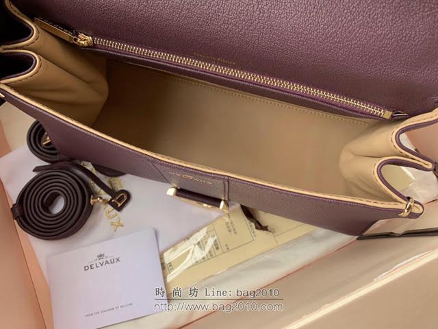 DELVAUX女包 春夏新款 Brillant系列手袋 德爾沃女手提包 女手腕包 DS0028 枚紫色 Delvaux單肩包  fcs1327